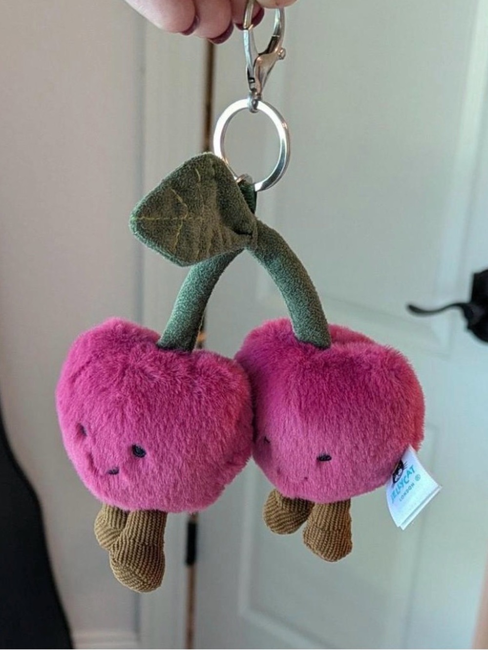 Jellycat rare Cherry Keychain Bag Charm